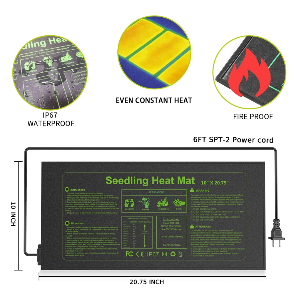 Seedling Heat Mat for Plant 10X20.75 inches