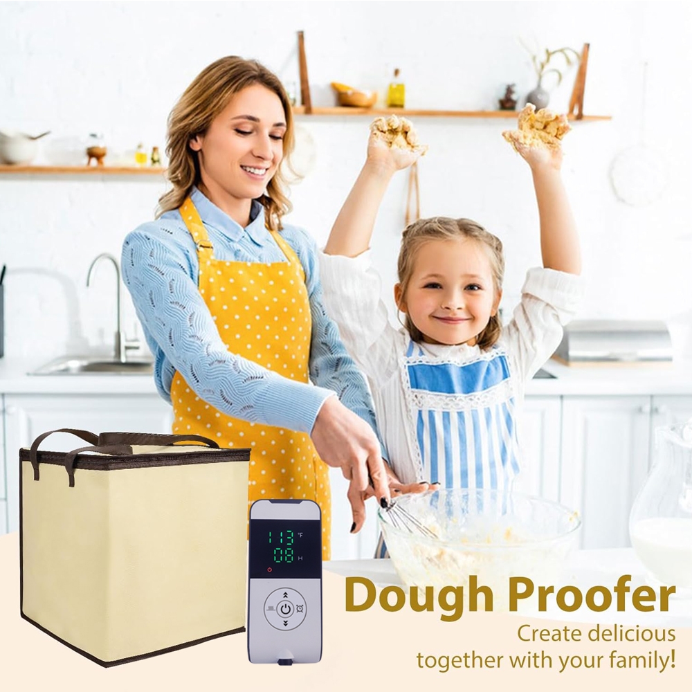 Dough Proofer with Heater, Bread Pizza Dough Proofing Box Temperature Control Proofing