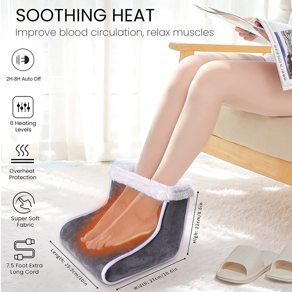 Electric Heated Foot Warmer for Men and Women