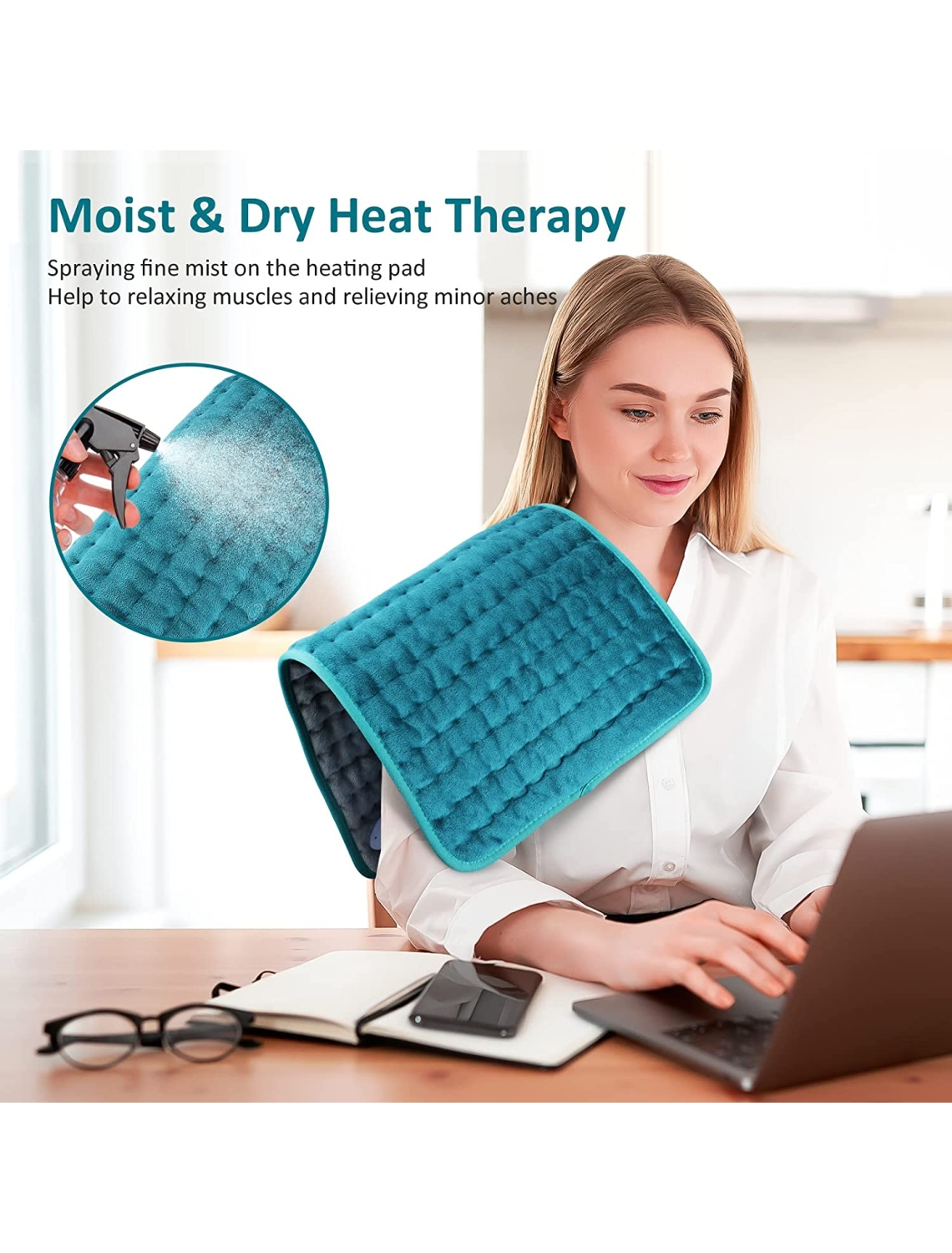 Moist and Dry Heat Therapy with Auto-Off Hot Heated Pad