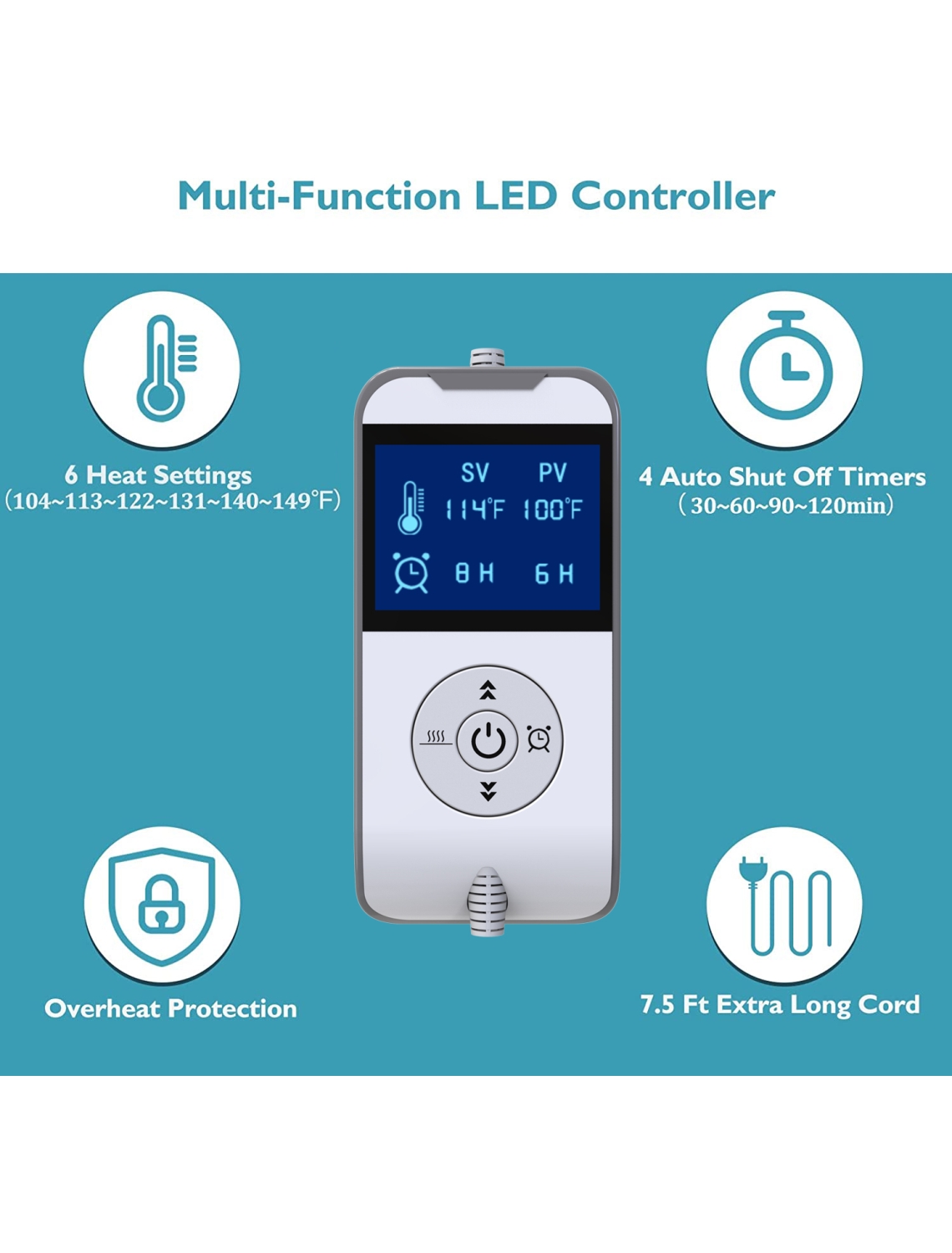 Moist and Dry Heat Therapy with Auto-Off Hot Heated Pad