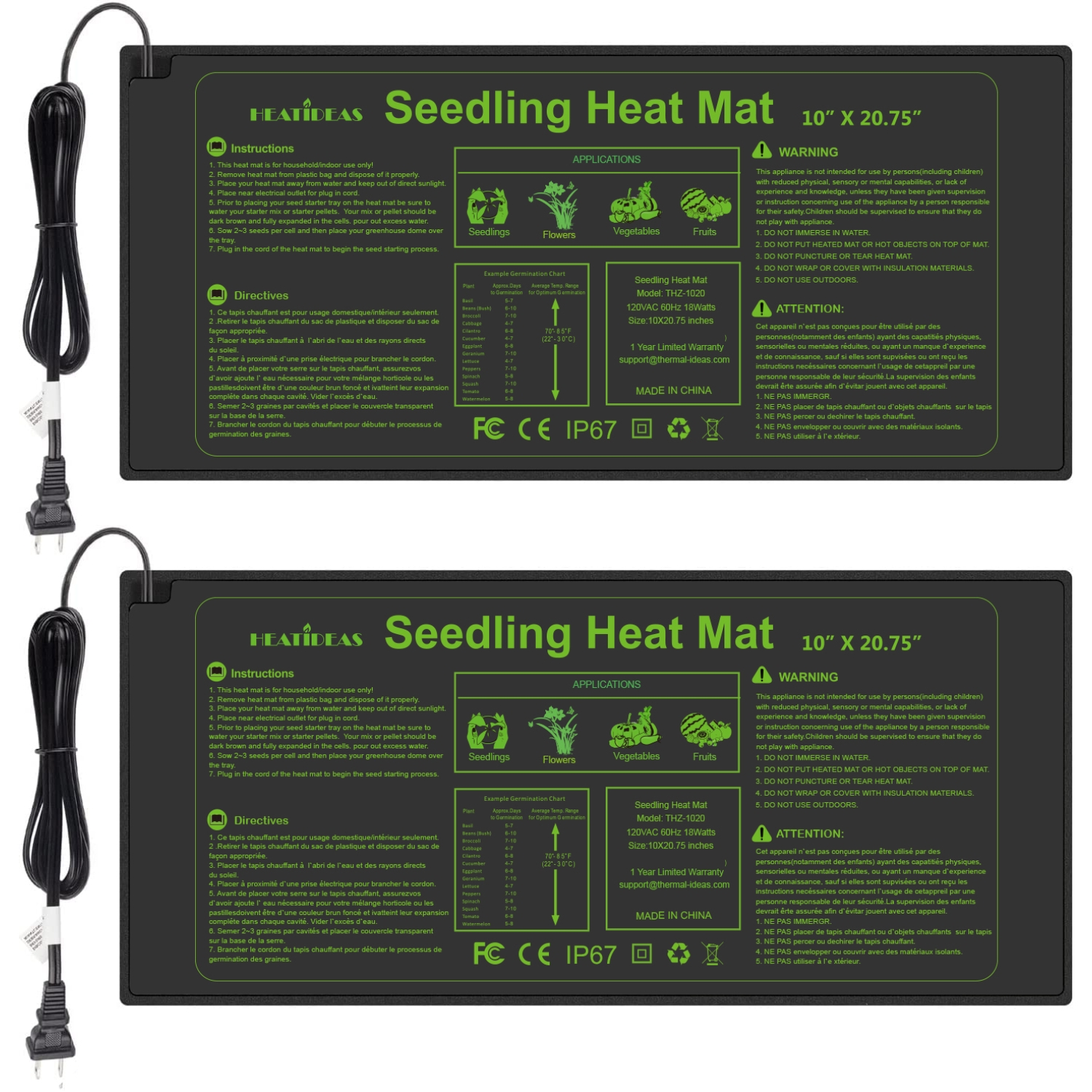 Seedling Heat Mat 10X20